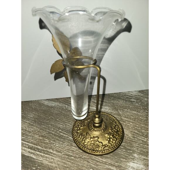 Bombay Company Crown Holder Stand & Handblown Glass Vase Set 1991 Vintage - Picture 5 of 7